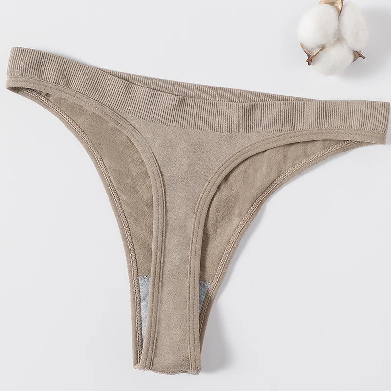 3PCS Seamless Thong Set – Romantic High-Waist Elegance