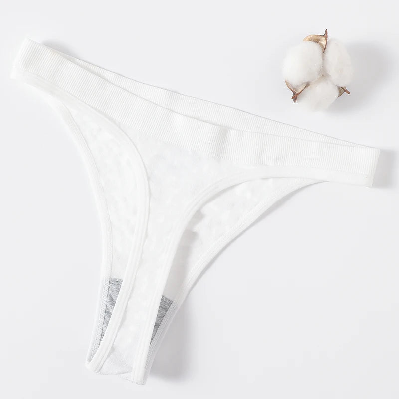 3PCS Seamless Thong Set – Romantic High-Waist Elegance