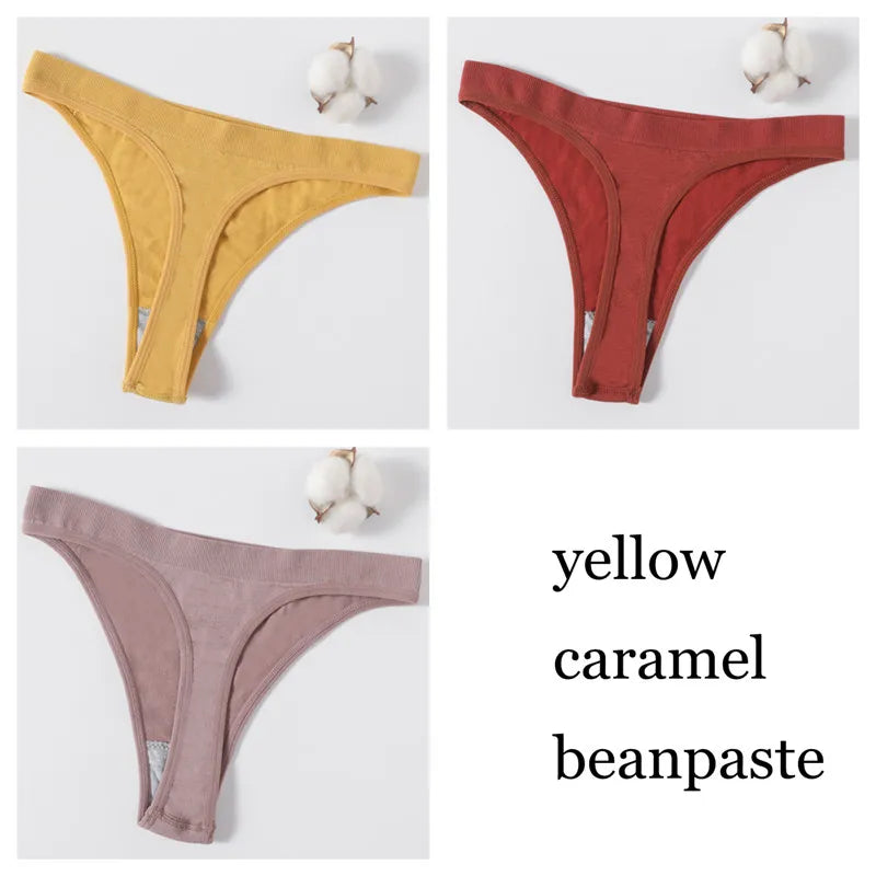 3PCS Seamless Thong Set – Romantic High-Waist Elegance